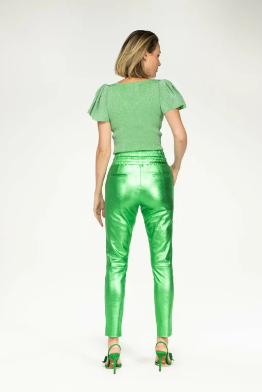 Poggy Metallic Snake Green