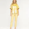 Tasha Metallic Buttery Yellow