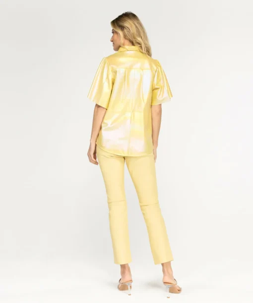 Tasha Metallic Buttery Yellow
