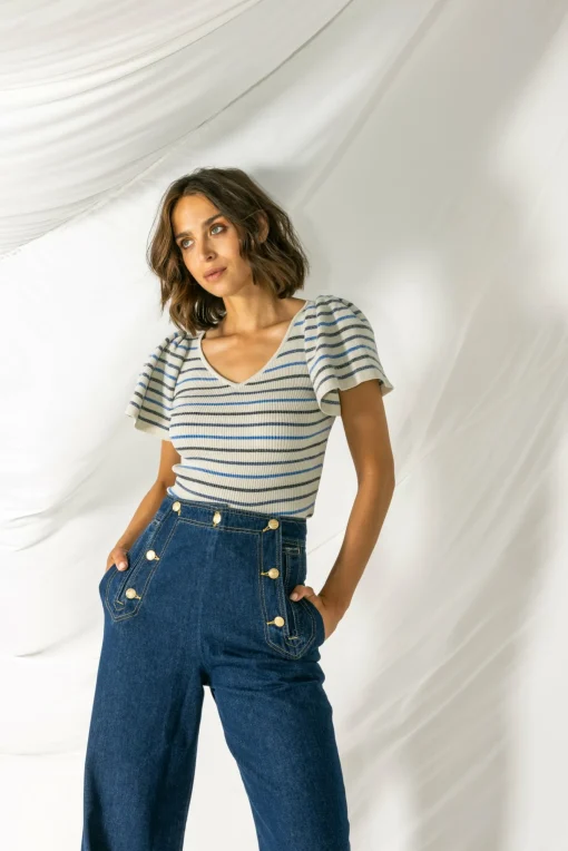 Thaira Stripes Airy Blue